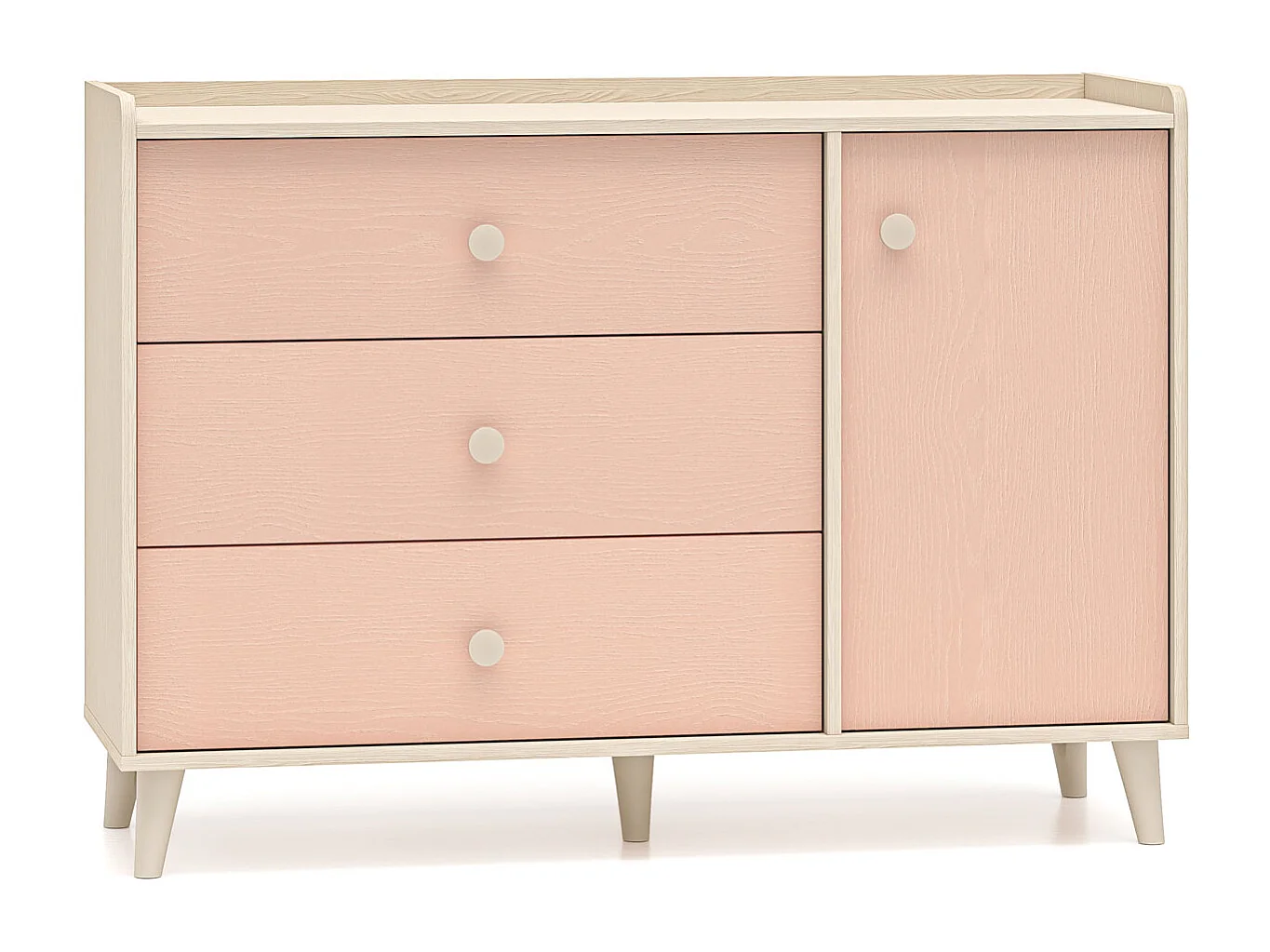 KOMMODE Mevel Wüstensand / Millennial Pink 120 / 40 / 85cm