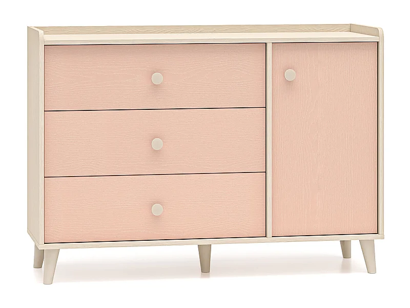 KOMMODE Mevel Wüstensand / Millennial Pink 120 / 40 / 85cm