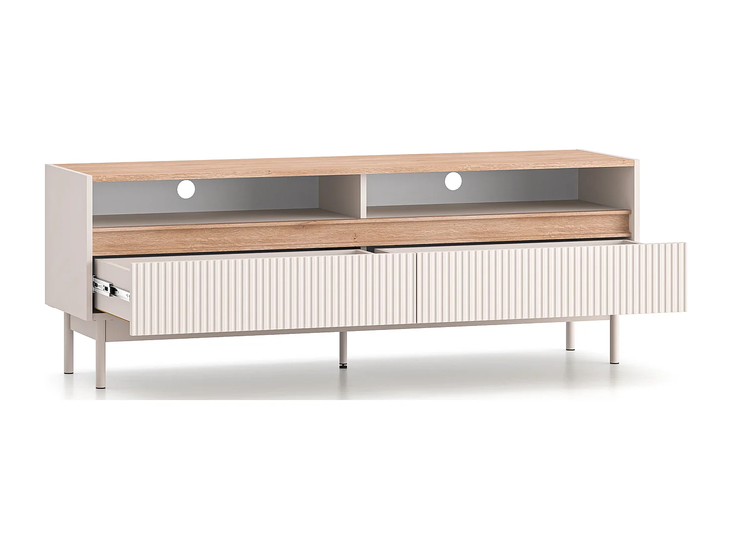 LOWBOARD Dunea Cashmere / Eiche Cremona Torro 154 / 40 / 55cm