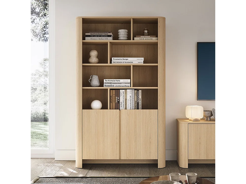 REGALSCHRANK Bari Eiche Vicenza 103 / 39 / 170cm