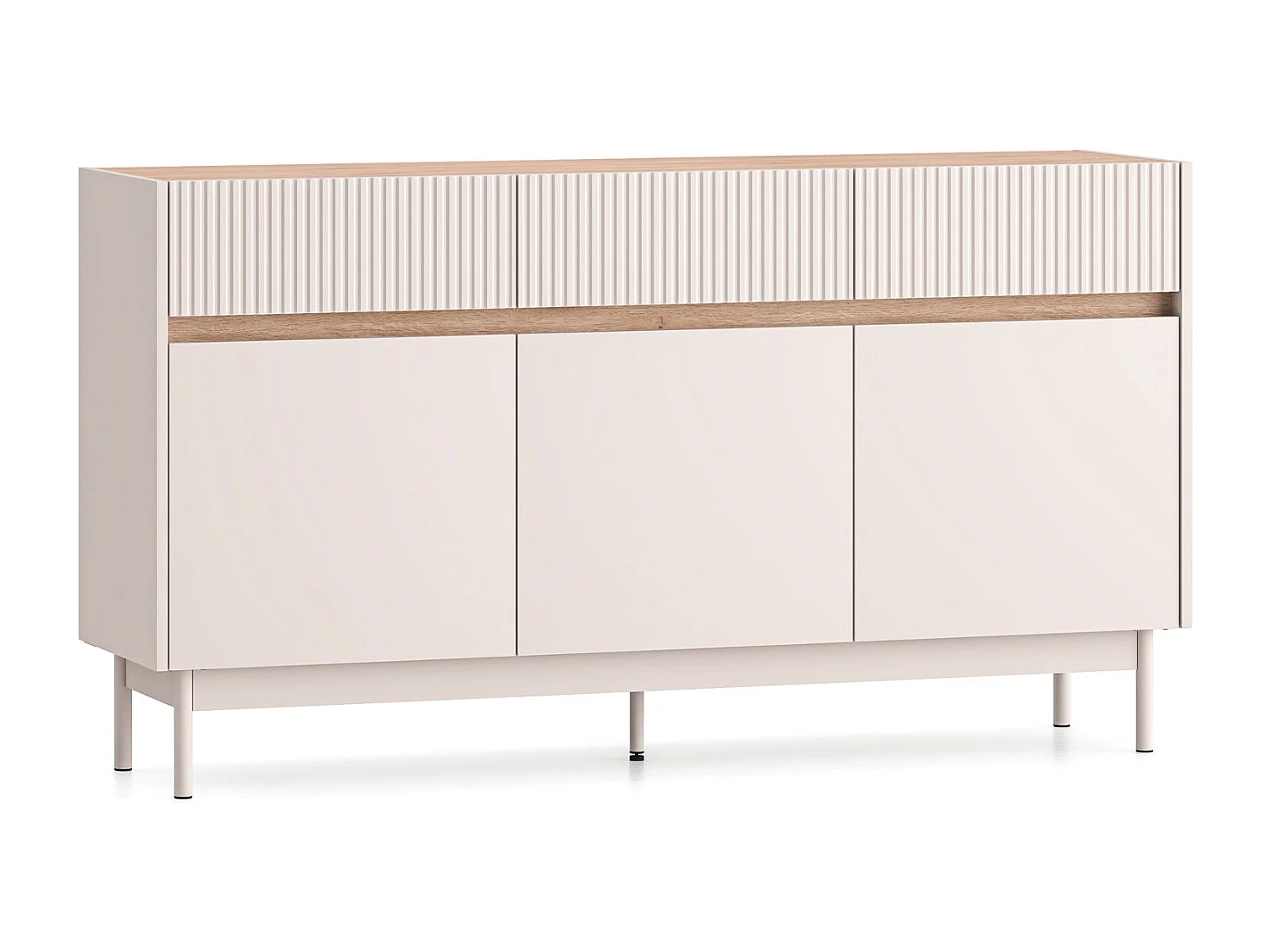 SIDEBOARD Dunea Cashmere / Eiche Cremona Torro 154 / 40 / 85 cm