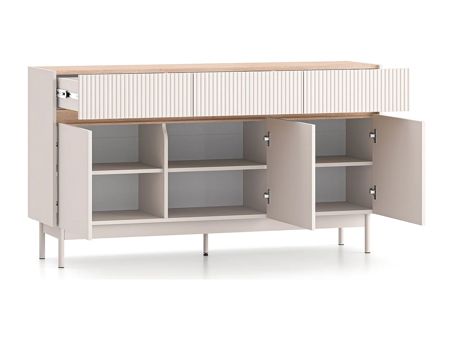 SIDEBOARD Dunea Cashmere / Eiche Cremona Torro 154 / 40 / 85 cm