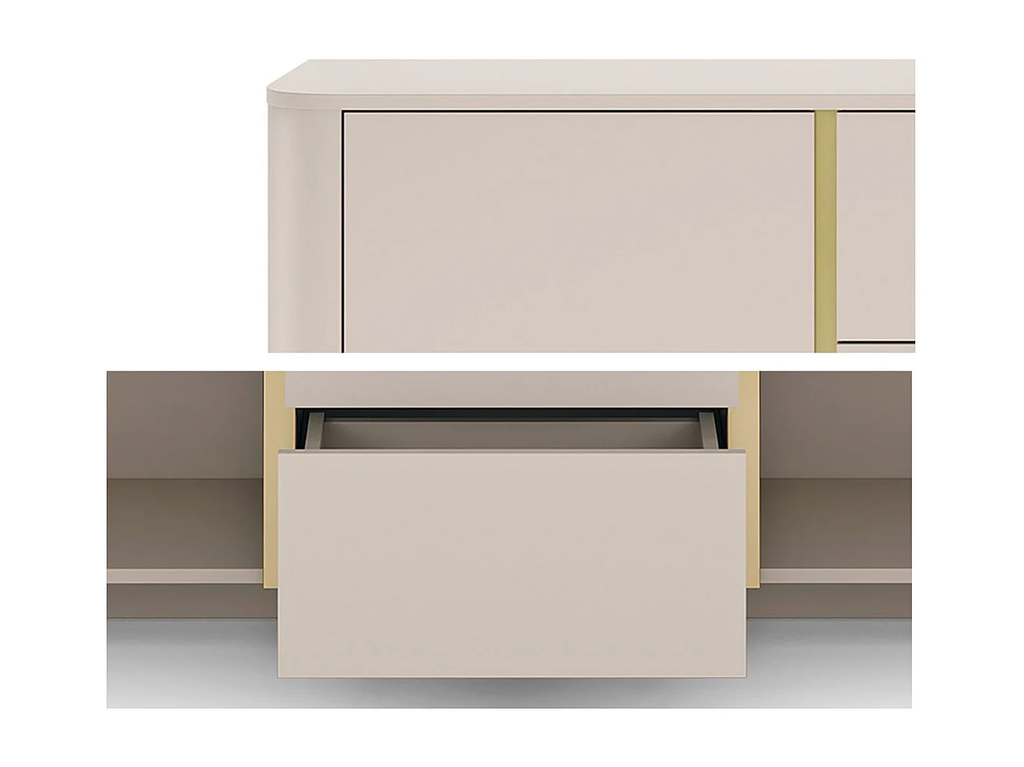 KOMMODE Bari Kaschmir / Gold 168 / 39 / 84cm