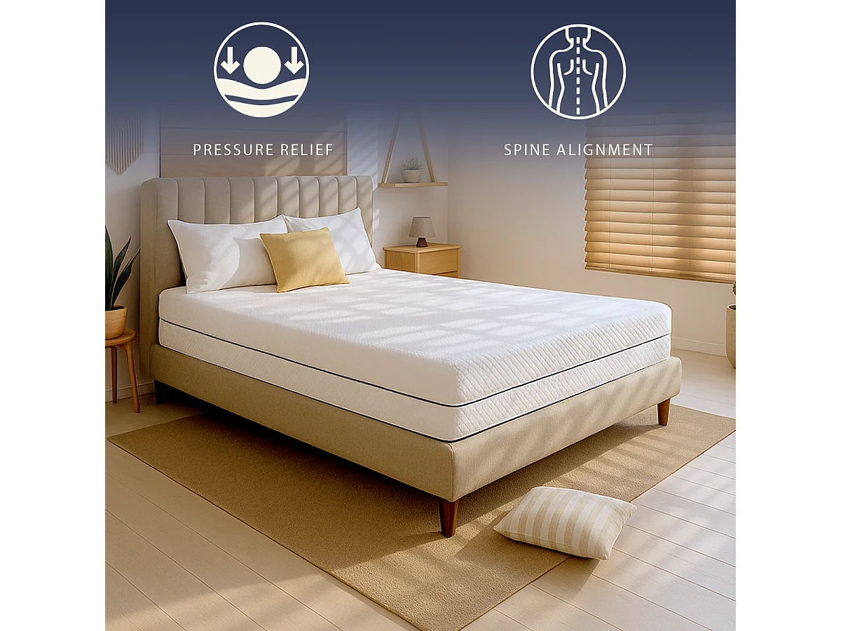 Matelas 140 X 190 | Hauteur 16 cm | Orthopédique | Hypoallergénique | Fabriqué en Italie