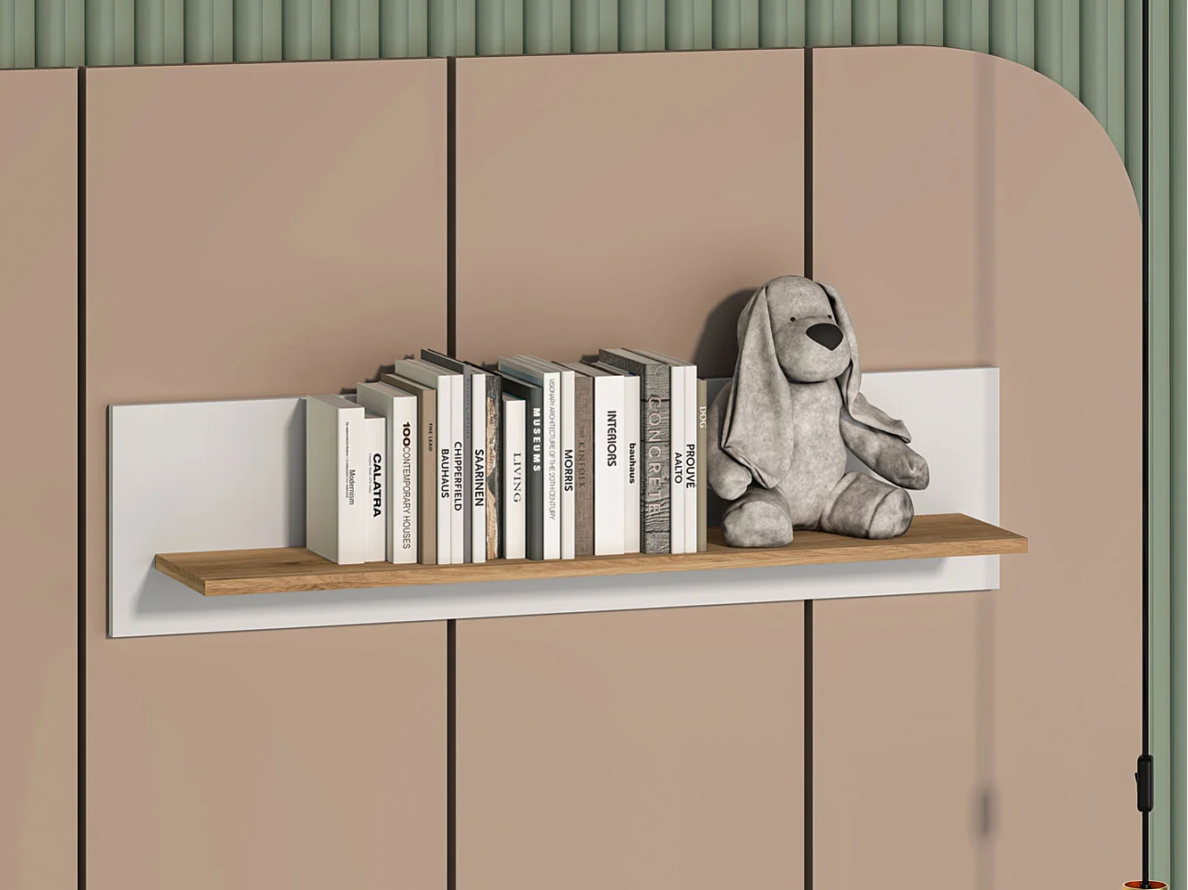 WANDREGAL Torino Weiß / Eiche Castello 101 / 21 / 25cm