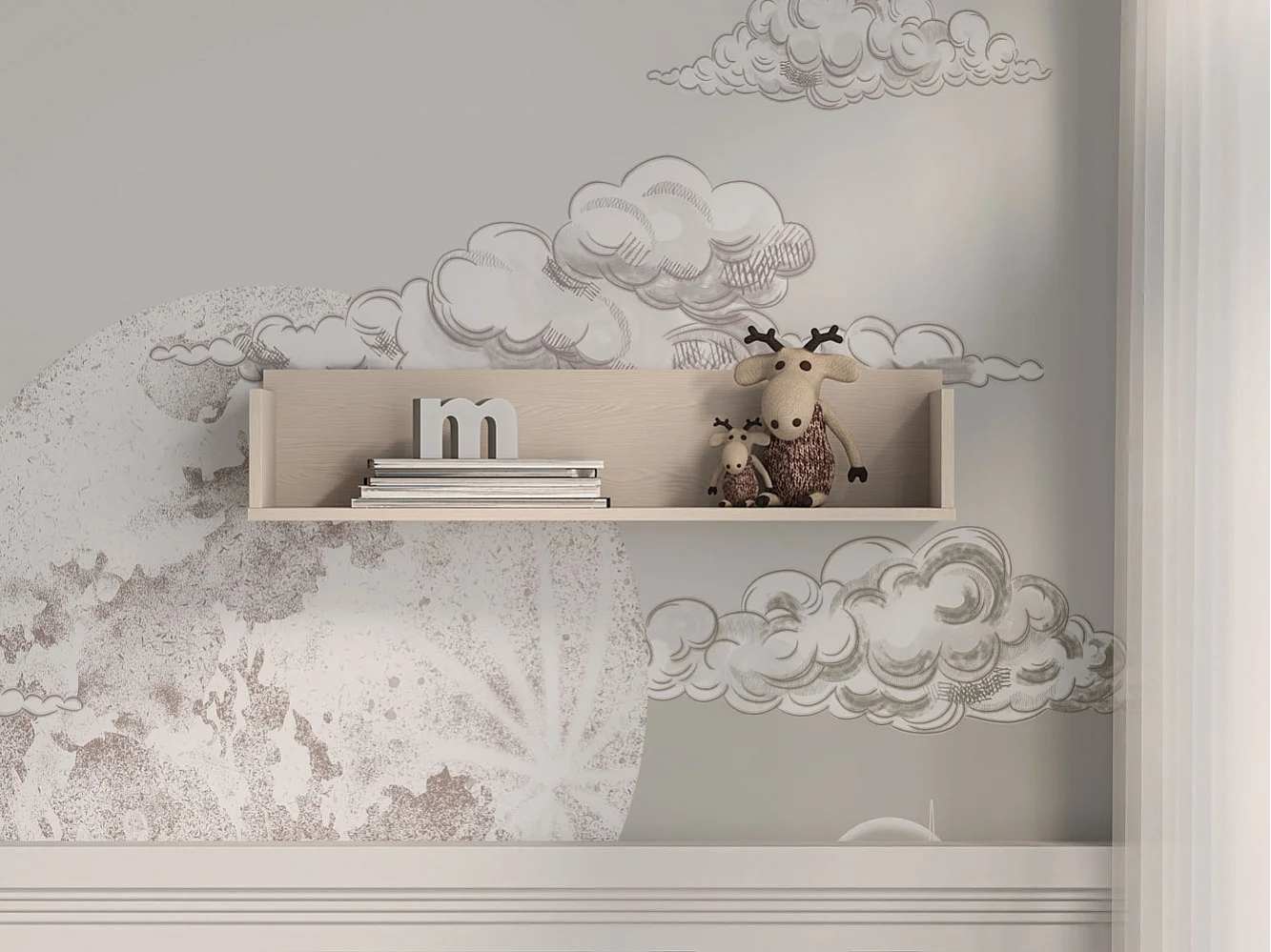 WANDREGAL Mevel Wüstensand 90 / 20 / 20 cm