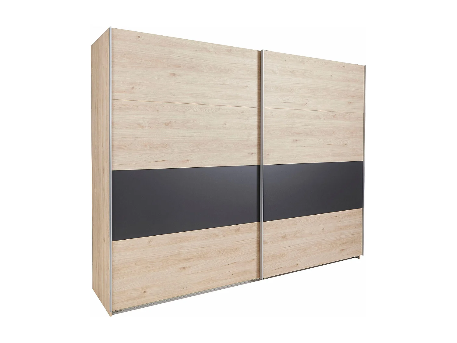 SCHWEBETÜRENSCHRANK Angie Hickory Oak / graphit 225 / 65 / 210cm