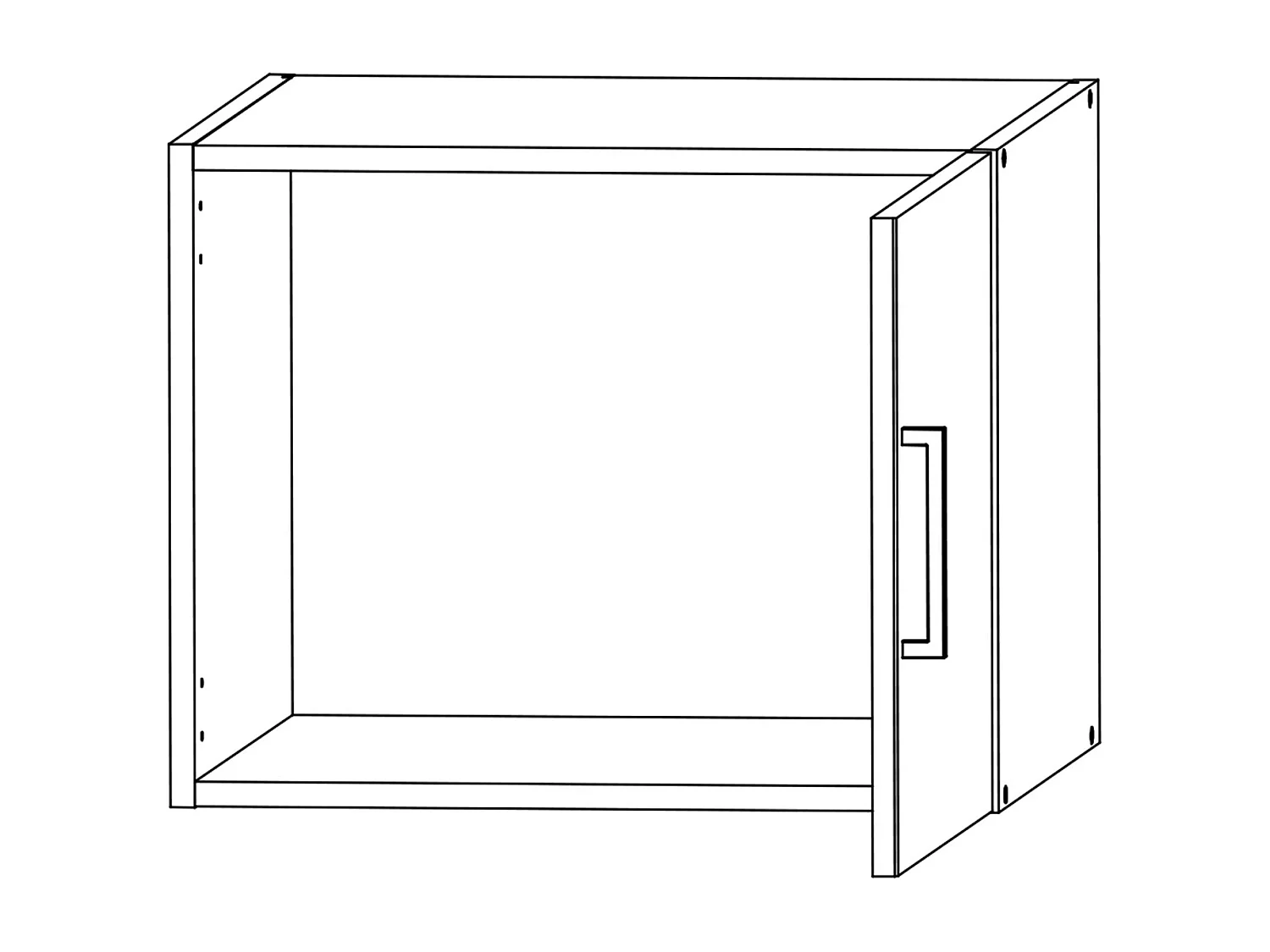 KLEIDERSCHRANKAUFSATZ Münster weiß 50 / 40 / 54cm