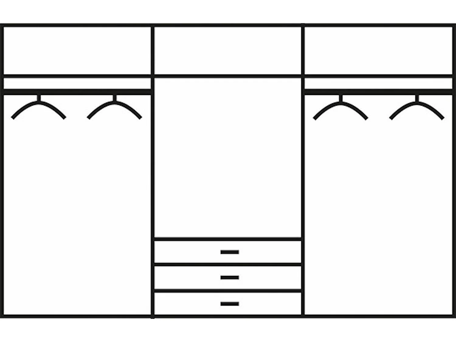 SCHWEBETÜRENSCHRANK Magie Plankeneiche / weiß 300 / 65 / 216cm