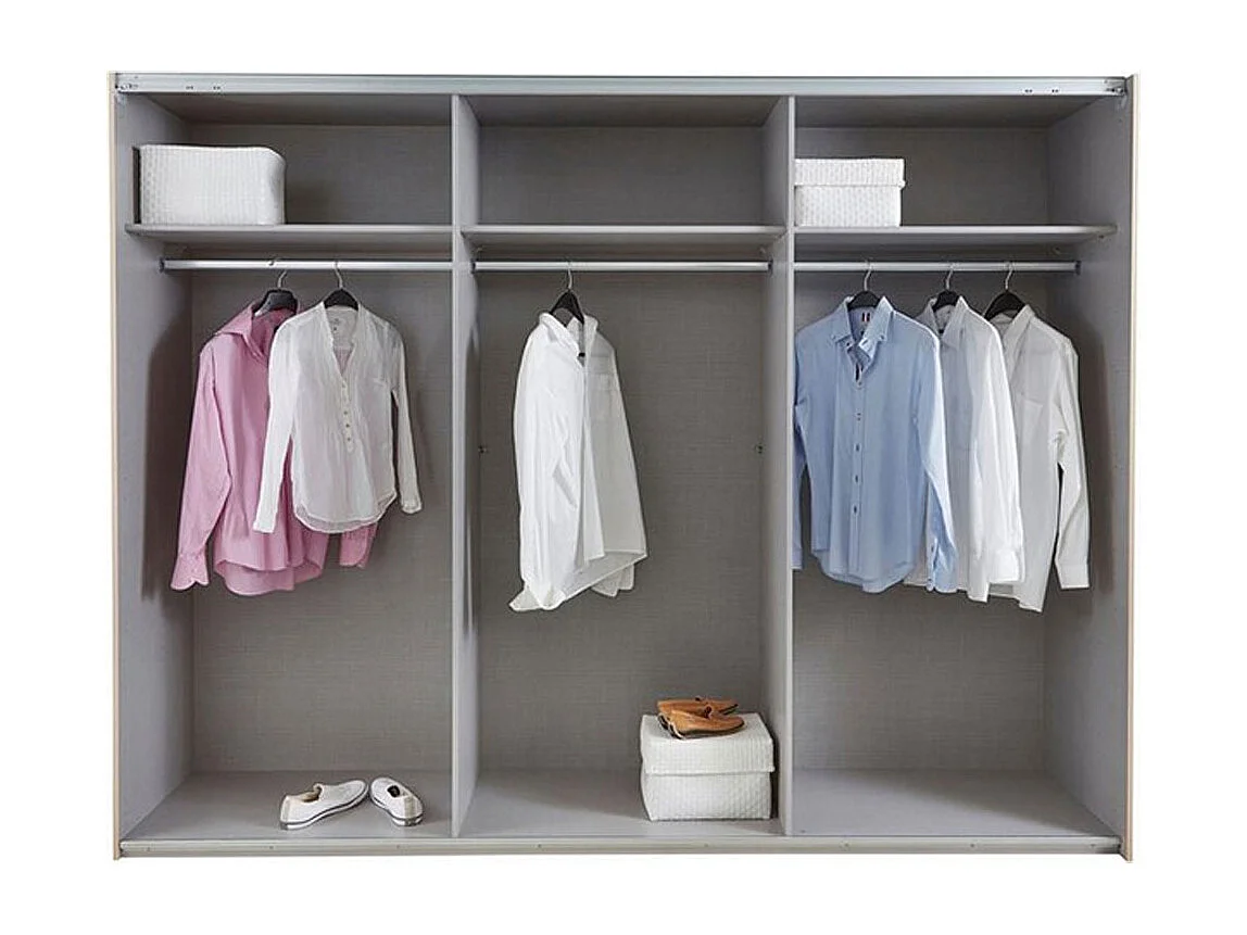 SCHWEBETÜRENSCHRANK Angie Hickory Oak / graphit 270 / 65 / 210cm