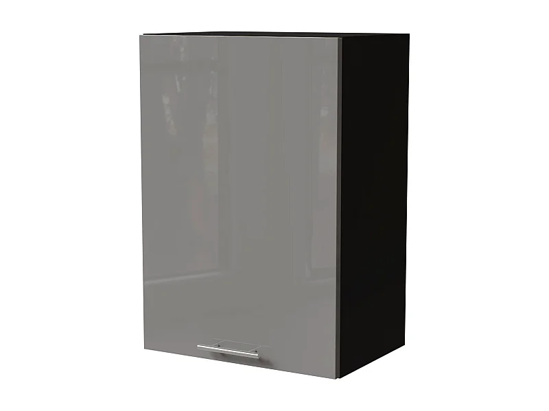 KÜCHENHÄNGESCHRANK Essen W2/50 Grau Hochglanz / Schwarz Matt 50 / 32,5 / 72cm
