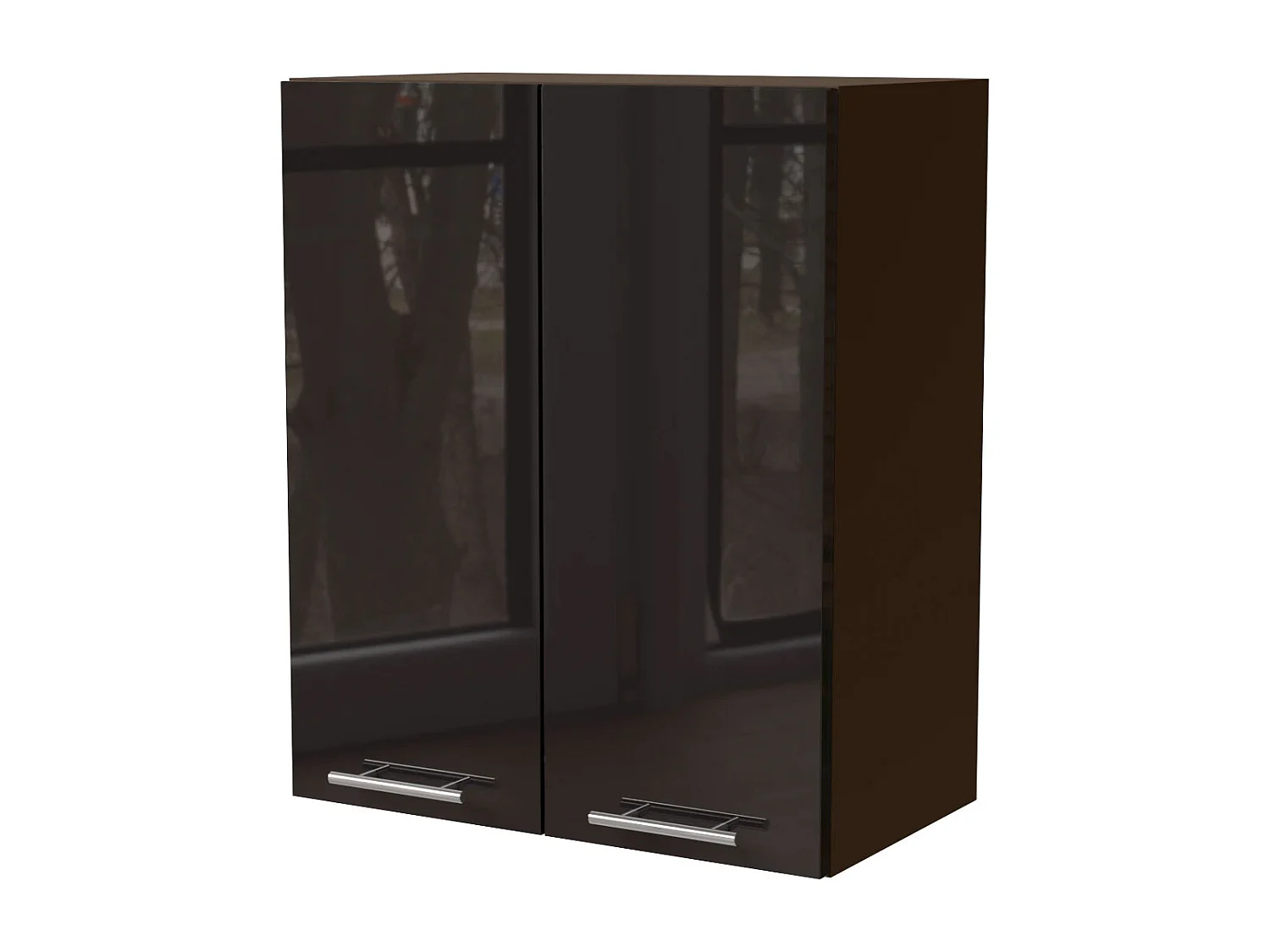 KÜCHENHÄNGESCHRANK Essen W3/60 Schwarz Hochglanz / Lava Matt 60 / 32,5 / 72cm