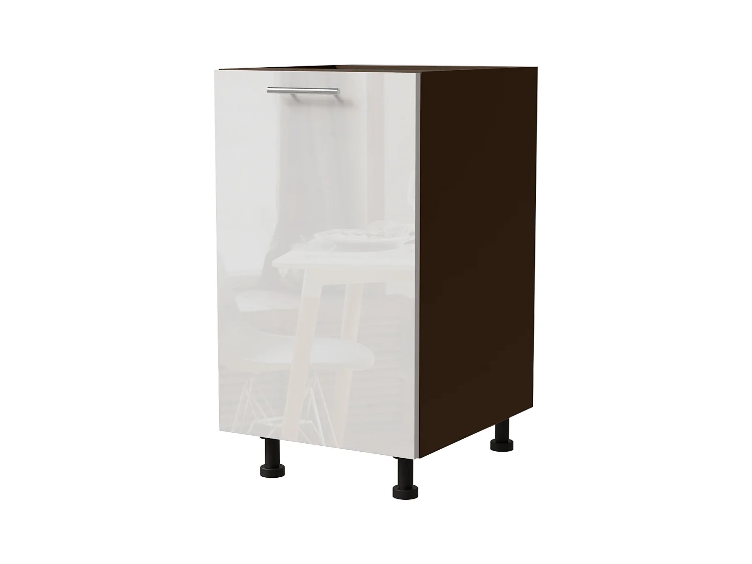 KÜCHENUNTERSCHRANK Essen D1D/45 Weiß Hochglanz / Lava Matt 45 / 50 / 82cm