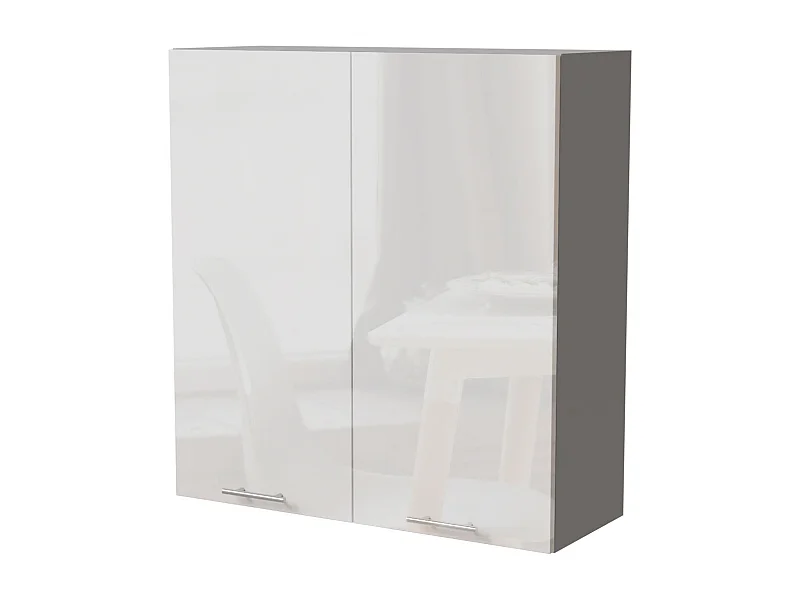 HÄNGESCHRANK Essen W4/90 Weiß Hochglanz / Grau Matt 90 / 32,5 / 96cm