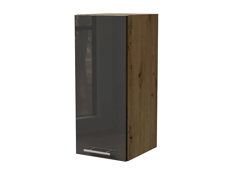 KÜCHENHÄNGESCHRANK Essen W2/30 Graphit Hochglanz / Eiche Artisan Matt 30 / 32,5 / 72cm