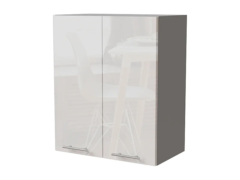 KÜCHENHÄNGESCHRANK Essen W3/60 Weiß Hochglanz / Grau Matt 60 / 32,5 / 72cm