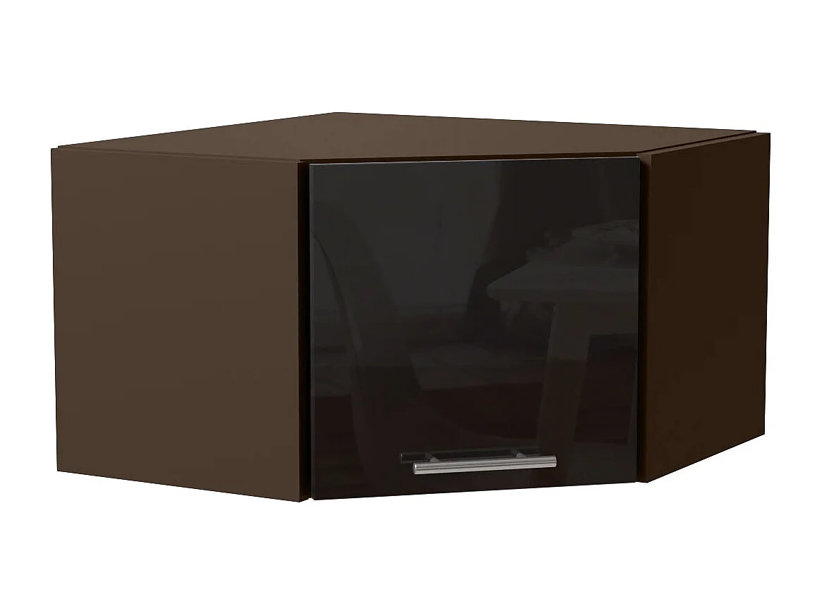 ECKHÄNGESCHRANK Essen W10/60/36 Schwarz Hochglanz / Lava Matt 60 / 60 / 36cm