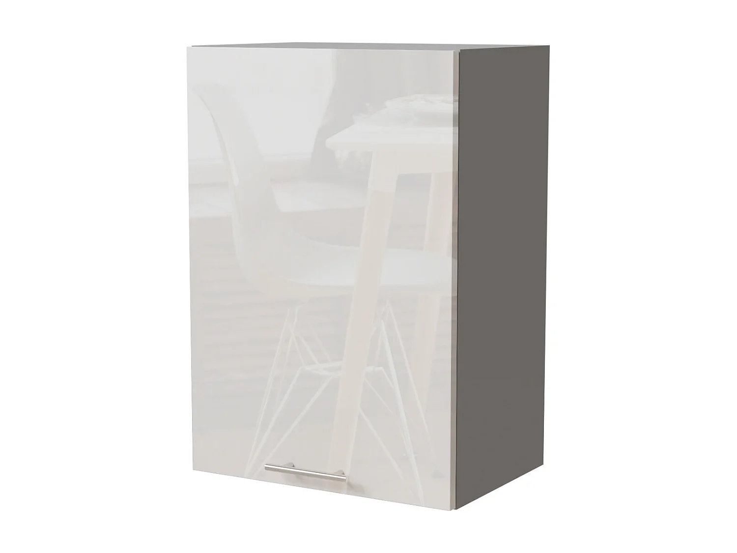 KÜCHENHÄNGESCHRANK Essen W2/50 Weiß Hochglanz / Grau Matt 50 / 32,5 / 72cm