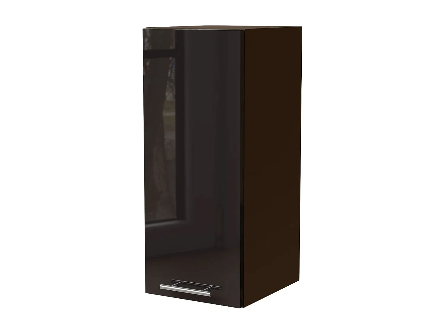 KÜCHENHÄNGESCHRANK Essen W2/30 Schwarz Hochglanz / Lava Matt 30 / 32,5 / 72cm