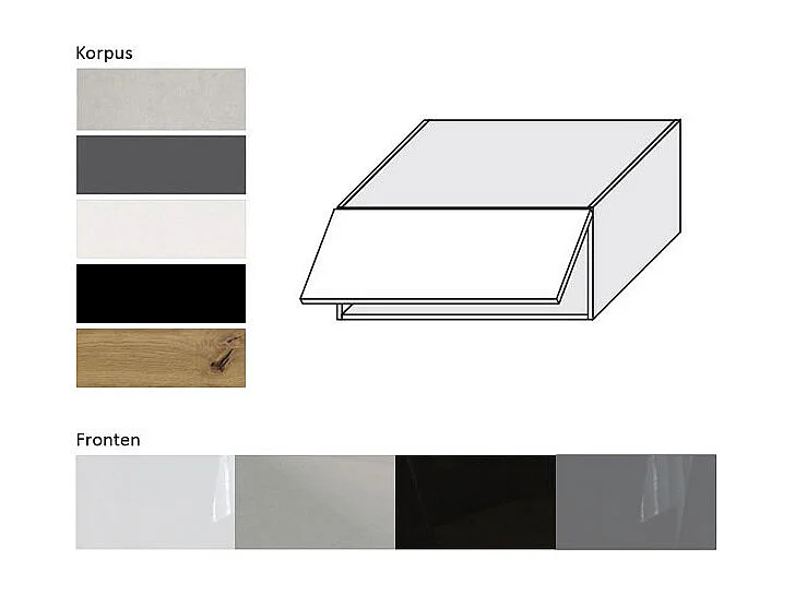 AUFSATZSCHRANK Essen W6B/80 Weiß Hochglanz / Weiß Matt 80 / 59 / 36cm