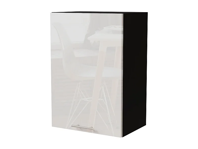 KÜCHENHÄNGESCHRANK Essen W2/50 Weiß Hochglanz / Schwarz Matt 50 / 32,5 / 72cm