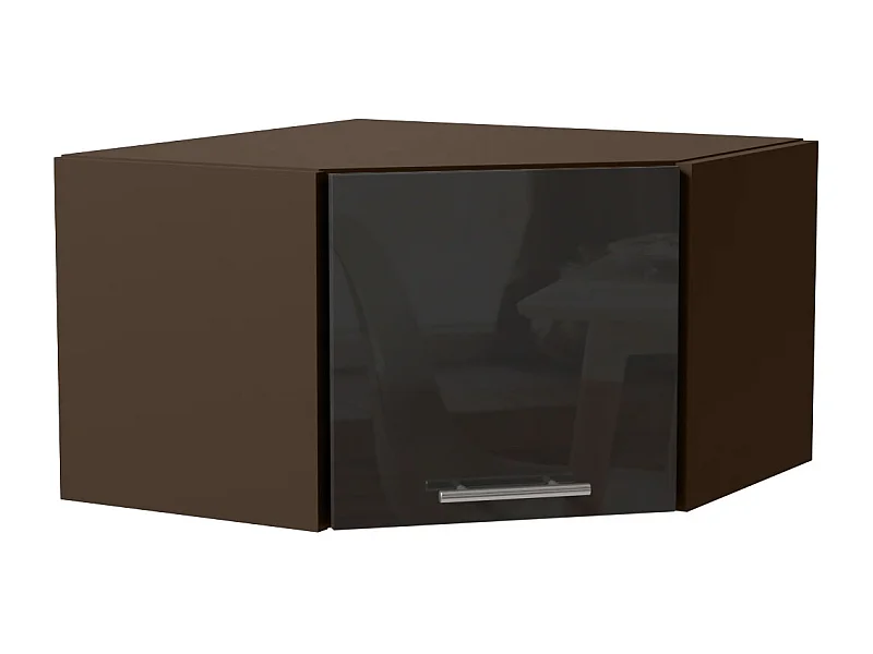 ECKHÄNGESCHRANK Essen W10/60/36 Graphit Hochglanz / Lava Matt 60 / 60 / 36cm