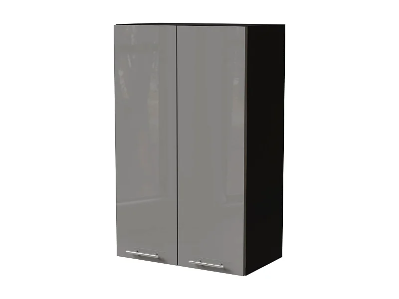 KÜCHENHÄNGESCHRANK Essen W4/60 Grau Hochglanz / Schwarz Matt 60 / 32,5 / 96cm