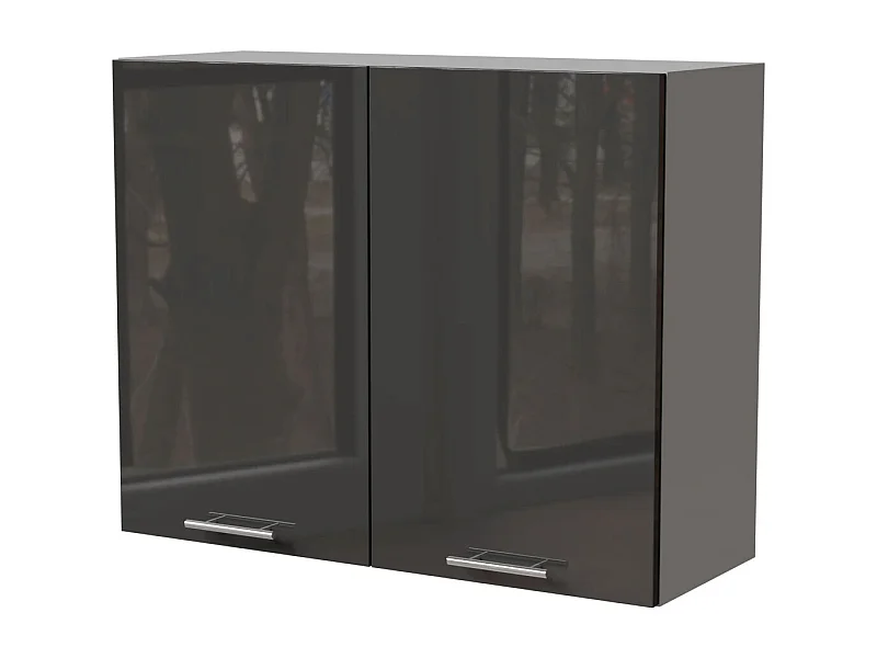 KÜCHENHÄNGESCHRANK Essen W3/90 Graphit Hochglanz / Grau Matt 90 / 32,5 / 72cm