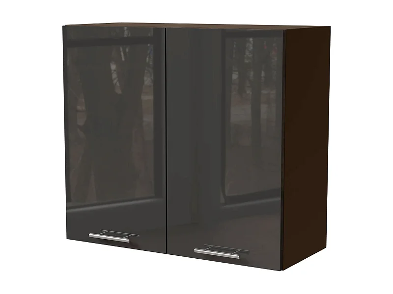 KÜCHENHÄNGESCHRANK Essen W3/80 Graphit Hochglanz / Lava Matt 80 / 32,5 / 72cm