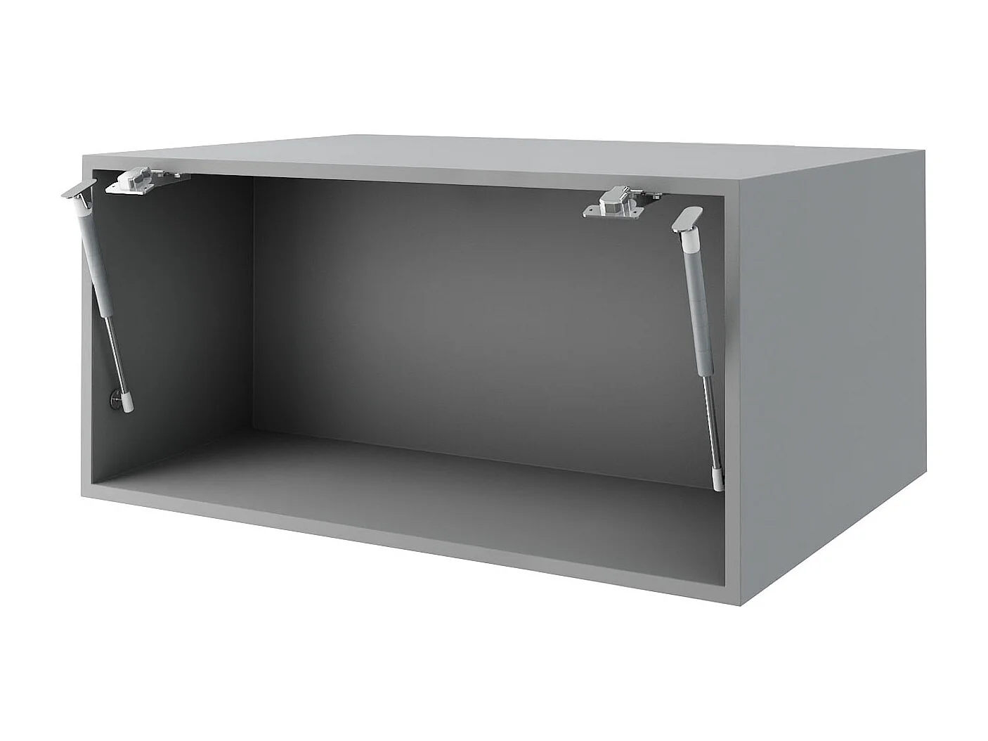 AUFSATZSCHRANK Essen W6B/90 Graphit Hochglanz / Grau Matt 90 / 59 / 36cm