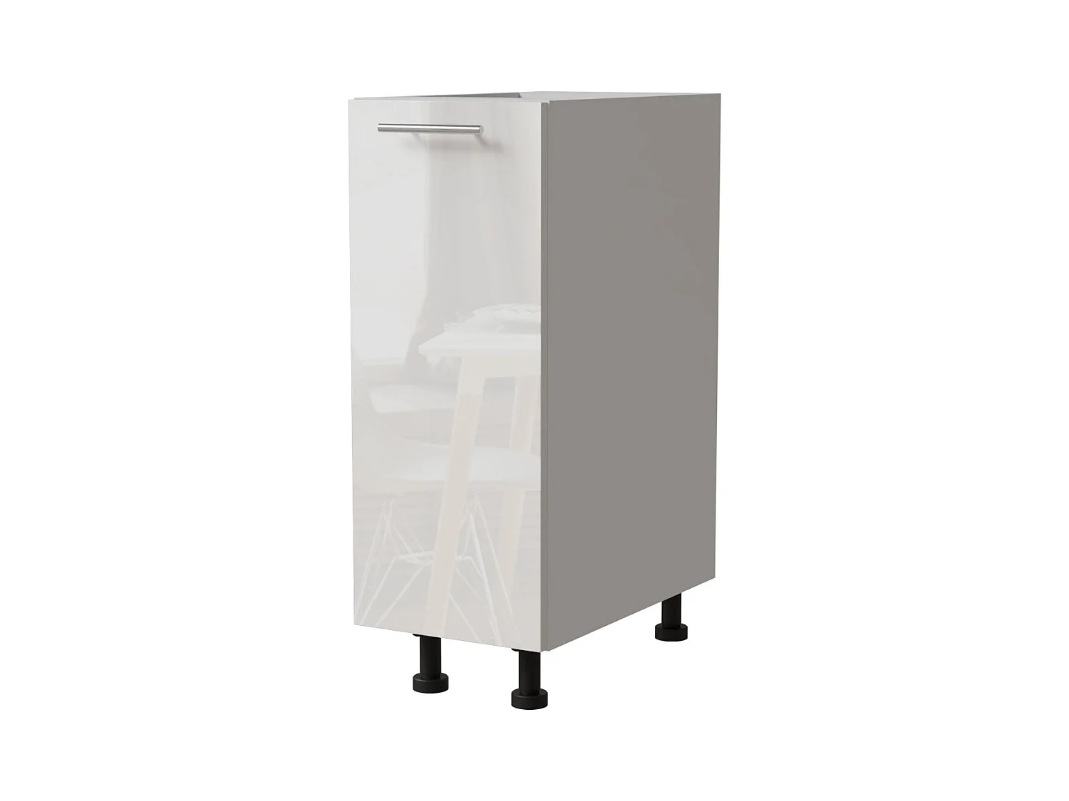 KÜCHENUNTERSCHRANK Essen D1D/30 Weiß Hochglanz / Weiß Matt 30 / 50 / 82cm