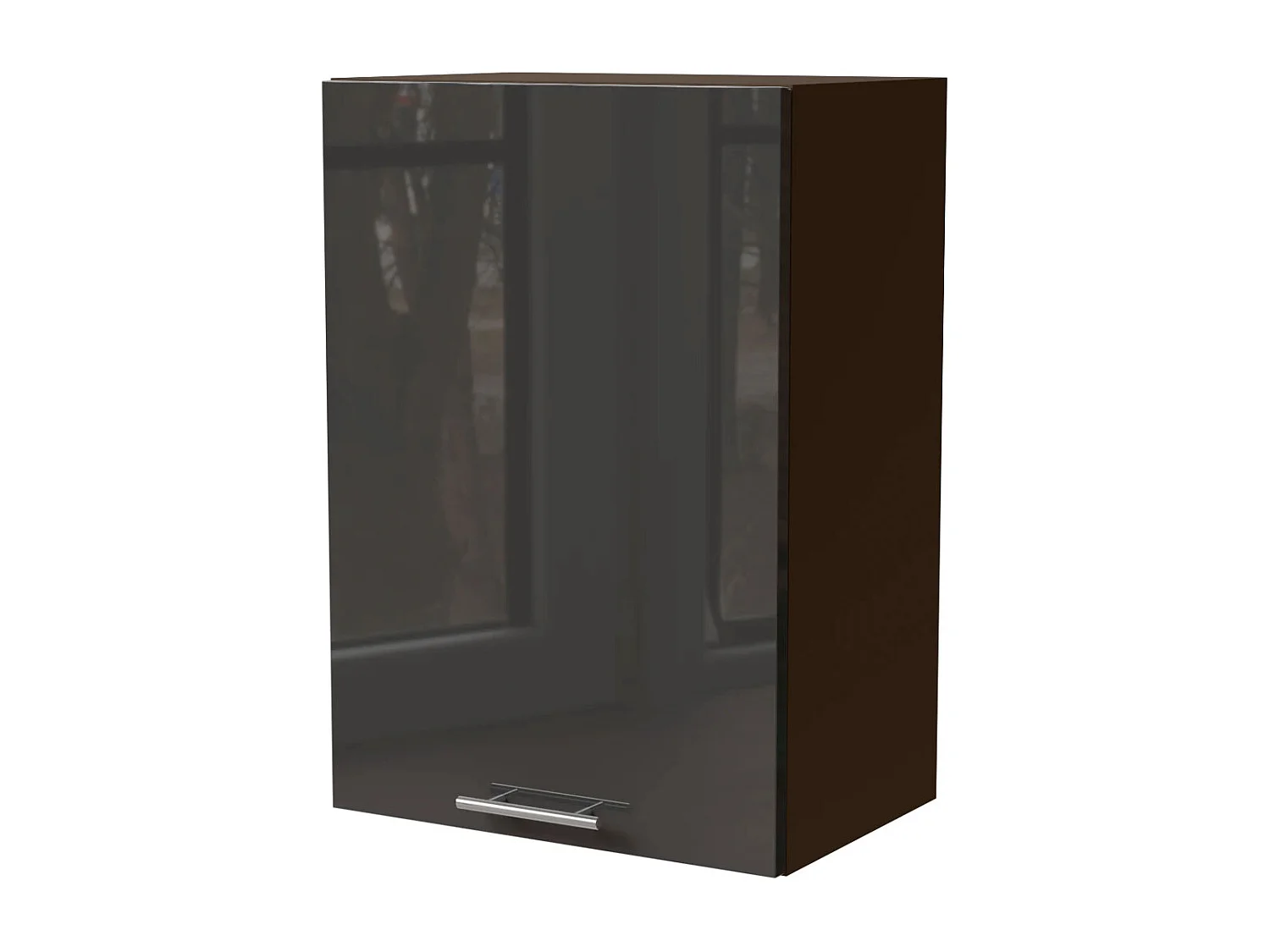 KÜCHENHÄNGESCHRANK Essen W2/50 Graphit Hochglanz / Lava Matt 50 / 32,5 / 72cm