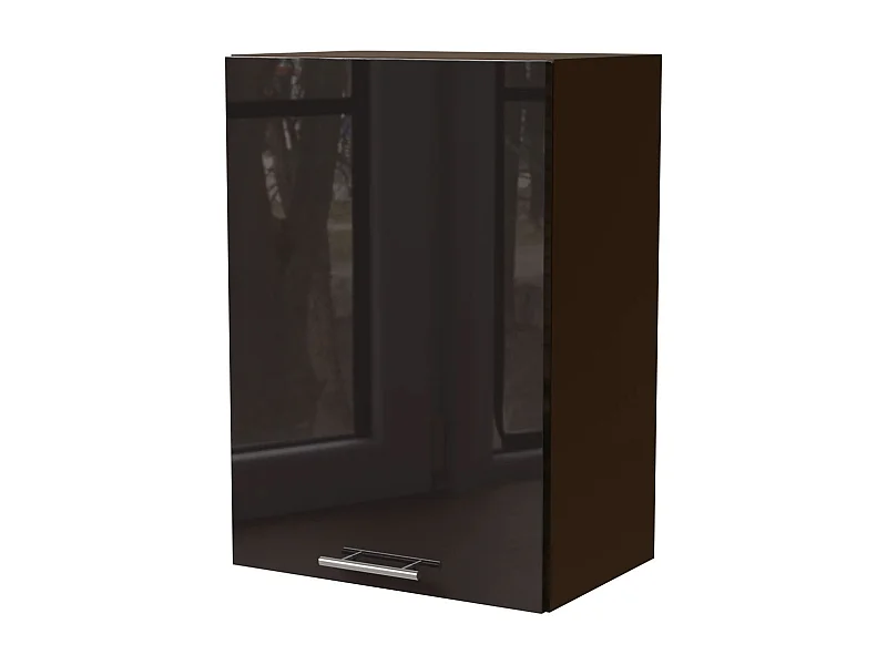 KÜCHENHÄNGESCHRANK Essen W2/50 Schwarz Hochglanz / Lava Matt 50 / 32,5 / 72cm