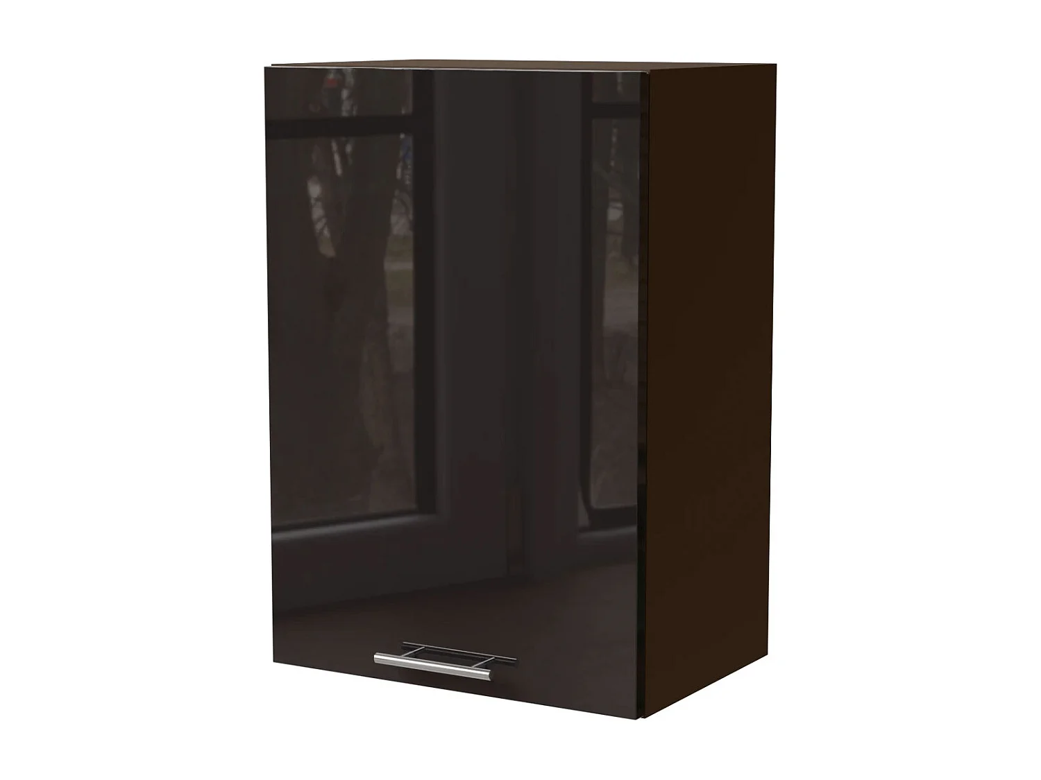 KÜCHENHÄNGESCHRANK Essen W2/50 Schwarz Hochglanz / Lava Matt 50 / 32,5 / 72cm