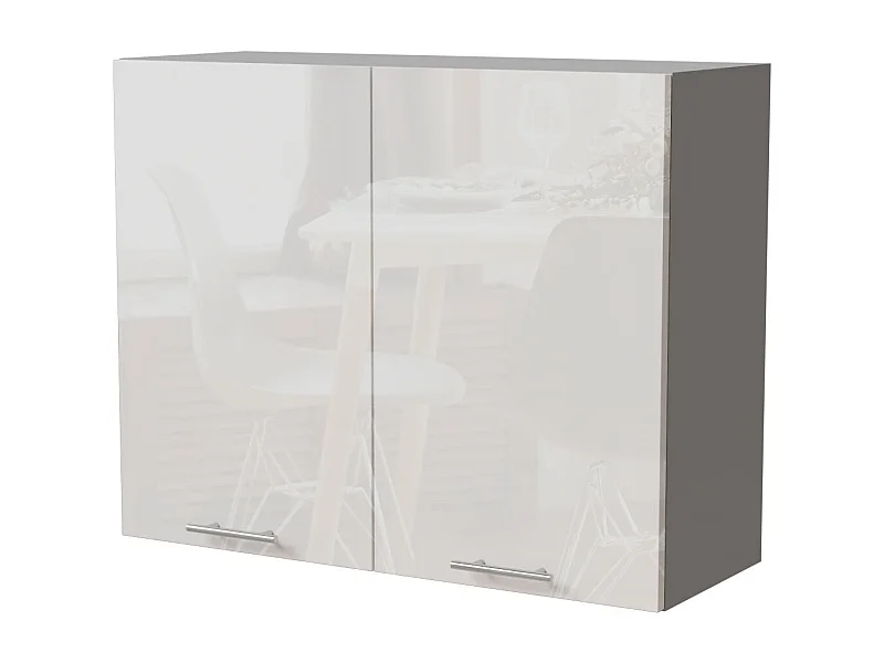 KÜCHENHÄNGESCHRANK Essen W3/90 Weiß Hochglanz / Grau Matt 90 / 32,5 / 72cm