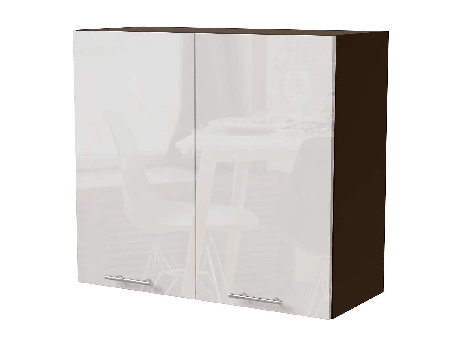 KÜCHENHÄNGESCHRANK Essen W3/80 Weiß Hochglanz / Lava Matt 80 / 32,5 / 72cm