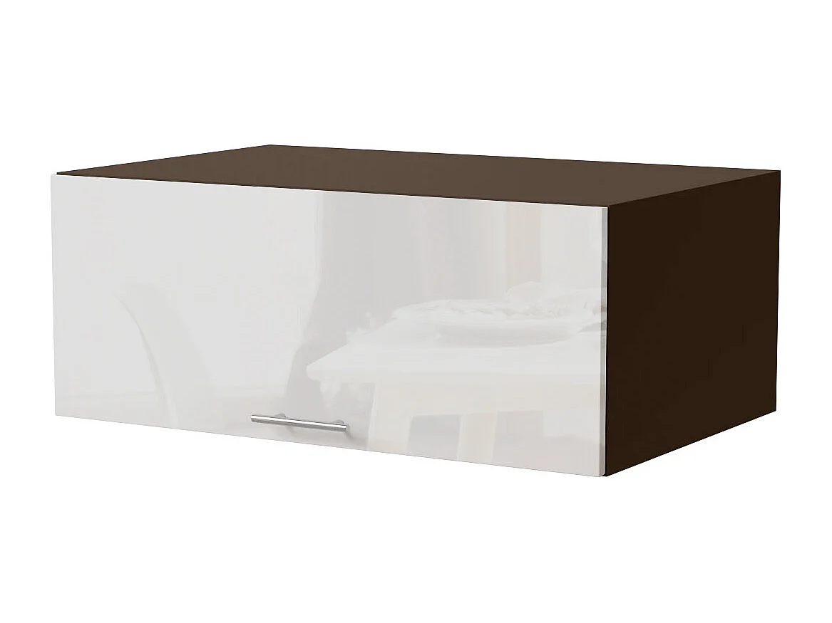 AUFSATZSCHRANK Essen W6B/90 Weiß Hochglanz / Lava Matt 90 / 59 / 36cm