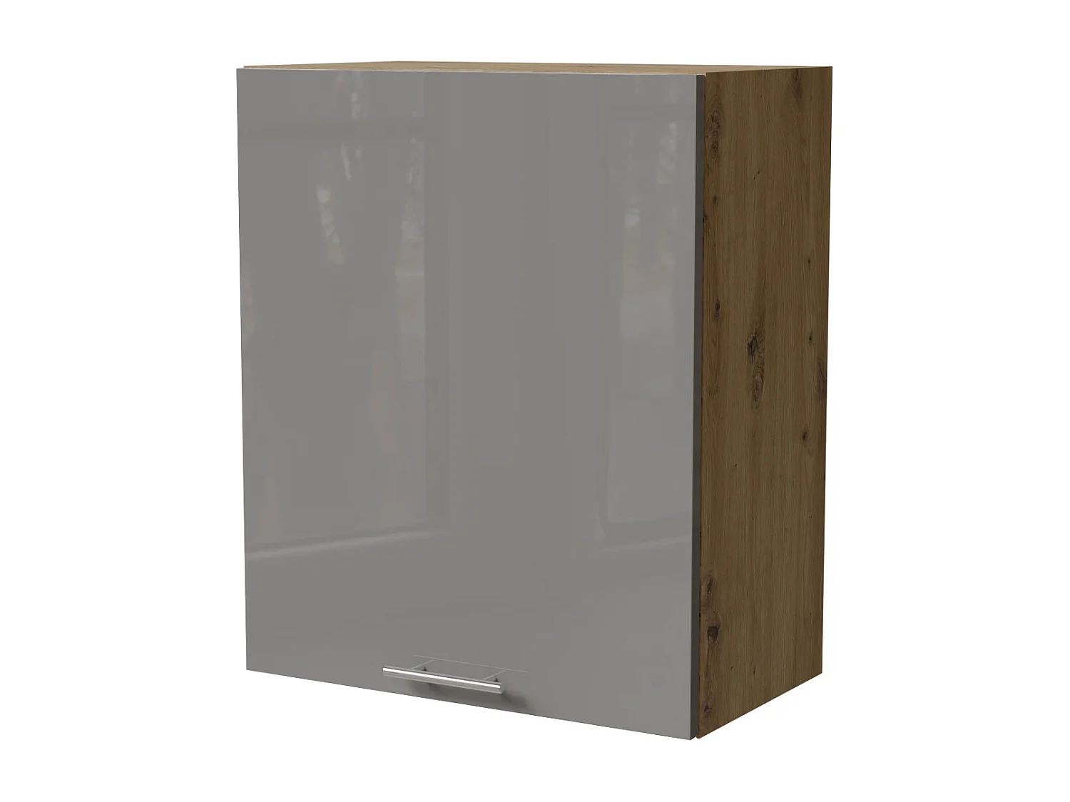KÜCHENHÄNGESCHRANK Essen W2/60 Grau Hochglanz / Eiche Artisan Matt 60 / 32,5 / 72cm