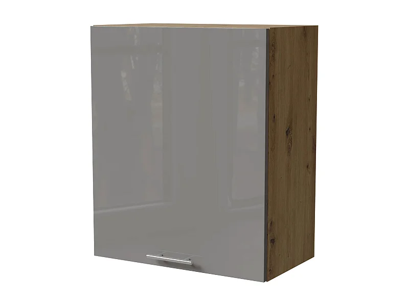 KÜCHENHÄNGESCHRANK Essen W2/60 Grau Hochglanz / Eiche Artisan Matt 60 / 32,5 / 72cm