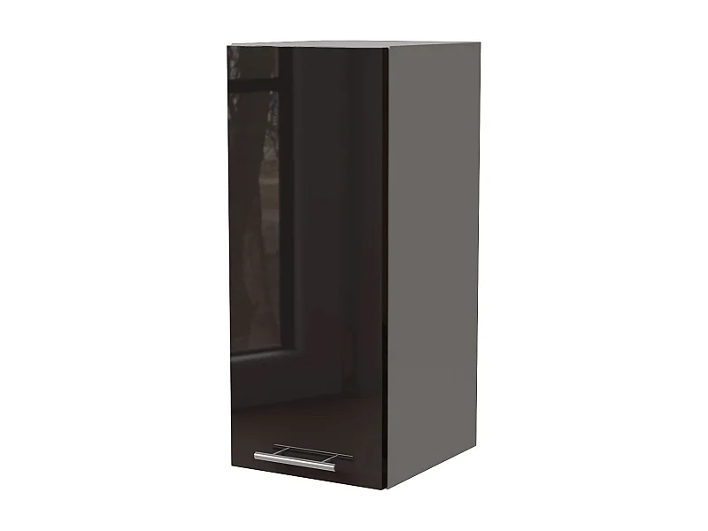 KÜCHENHÄNGESCHRANK Essen W2/30 Schwarz Hochglanz / Grau Matt 30 / 32,5 / 72cm