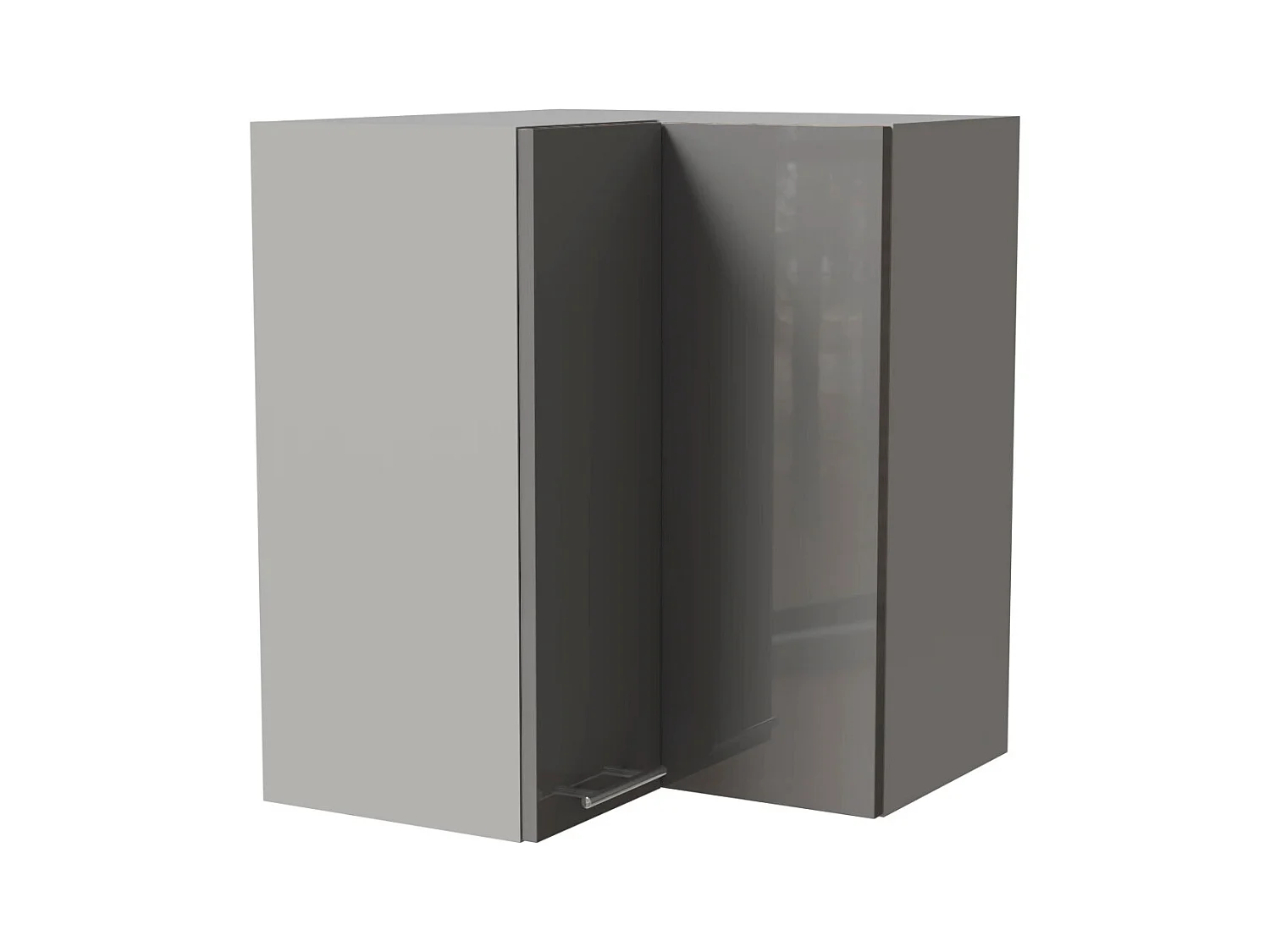 ECKHÄNGESCHRANK Essen W12/60 Grau Hochglanz / Grau Matt 60 / 60 / 72cm