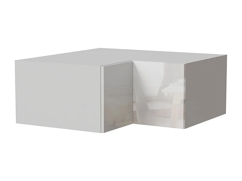 ECK-AUFSATZSCHRANK Essen W14/90/36 Weiß Hochglanz / Weiß Matt 90 / 90 / 36cm