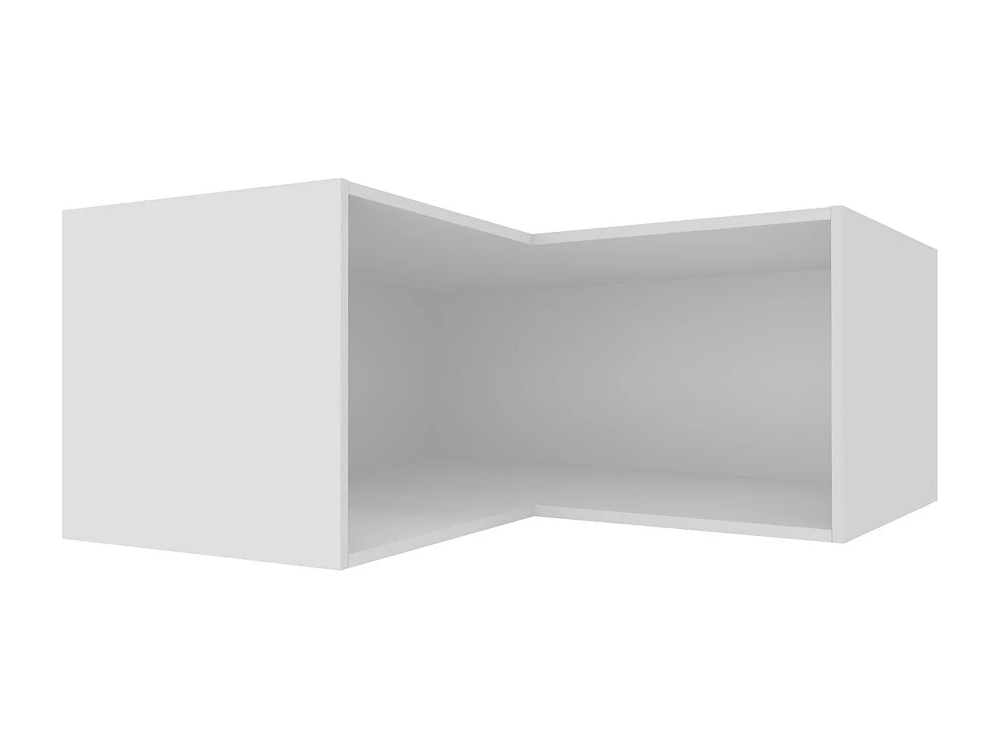 ECK-AUFSATZSCHRANK Essen W14/90/36 Weiß Hochglanz / Weiß Matt 90 / 90 / 36cm