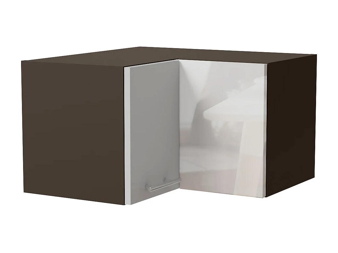 ECKHÄNGESCHRANK Essen W12/60/36 Weiß Hochglanz / Lava Matt 60 / 60 / 36cm