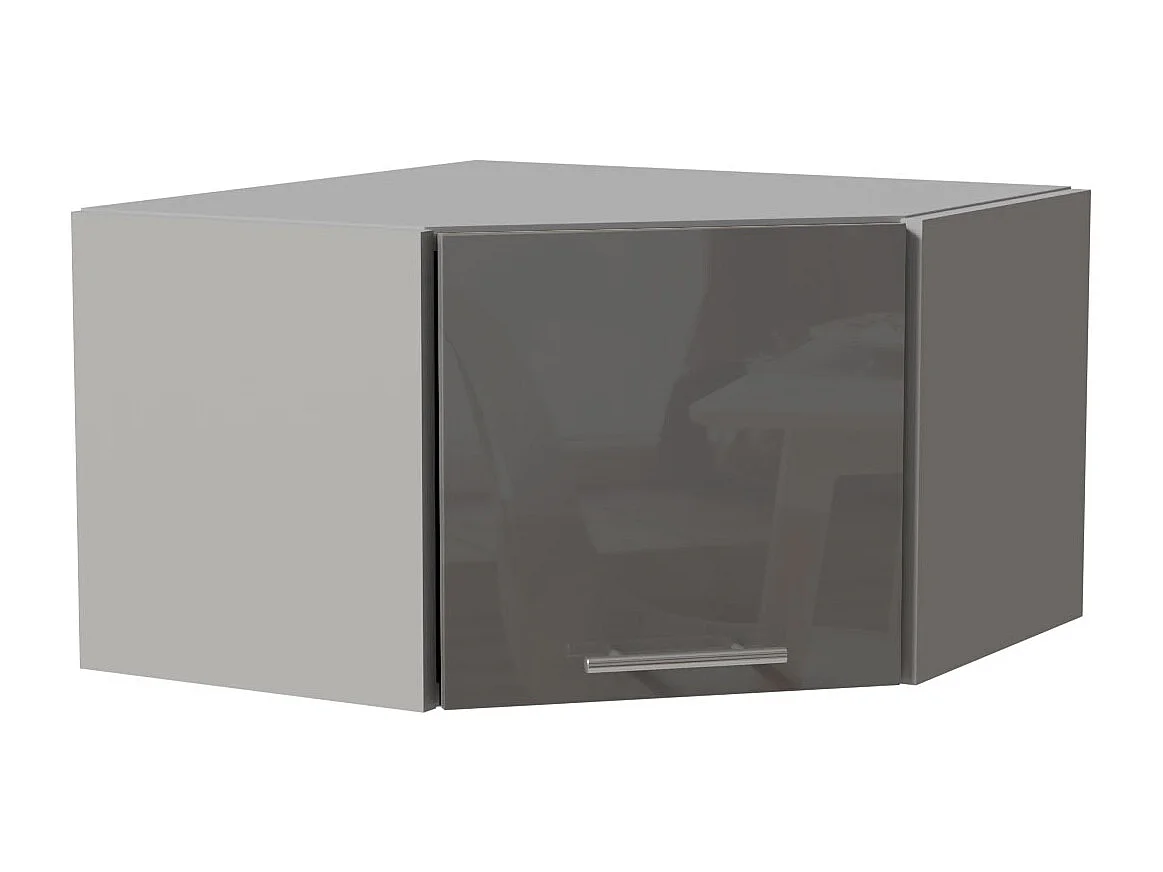 ECKHÄNGESCHRANK Essen W10/60/36 Grau Hochglanz / Grau Matt 60 / 60 / 36cm