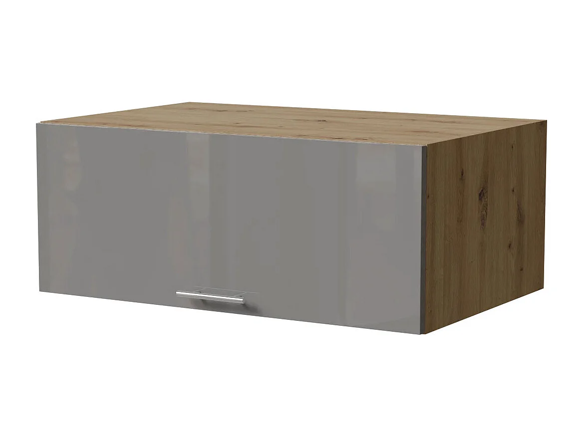 AUFSATZSCHRANK Essen W6B/90 Grau Hochglanz / Eiche Artisan Matt 90 / 59 / 36cm