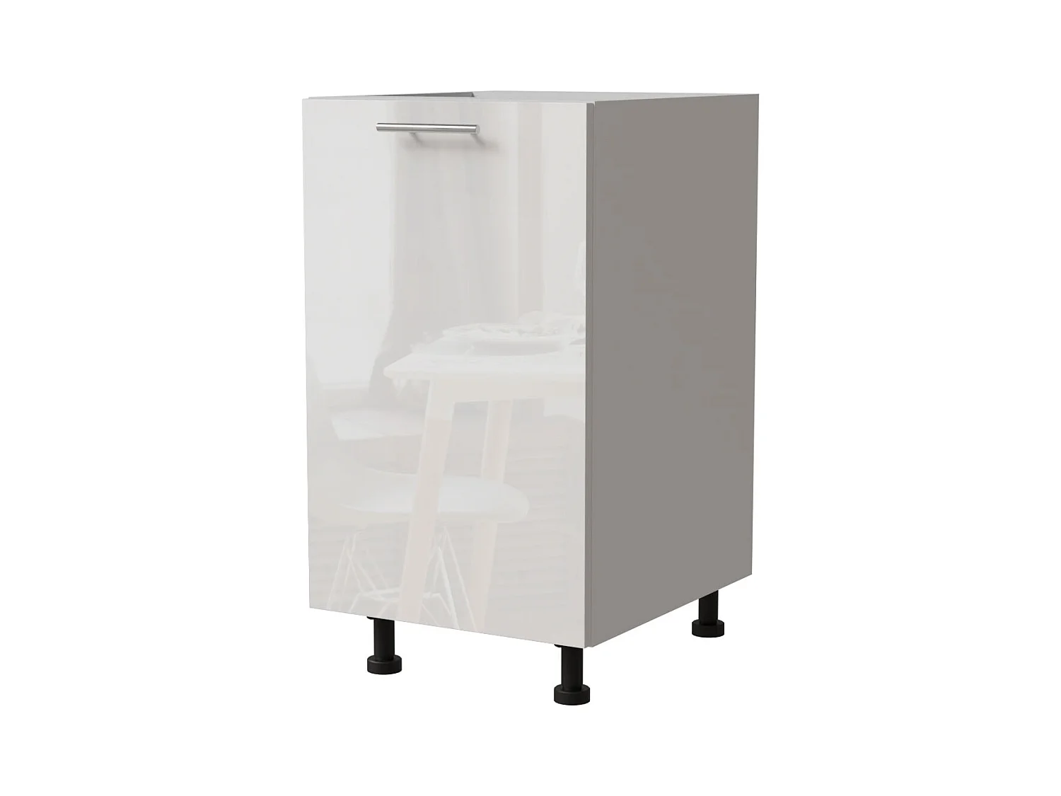 KÜCHENUNTERSCHRANK Essen D1D/45 Weiß Hochglanz / Weiß Matt 45 / 50 / 82cm