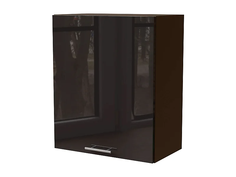 KÜCHENHÄNGESCHRANK Essen W2/60 Schwarz Hochglanz / Lava Matt 60 / 32,5 / 72cm