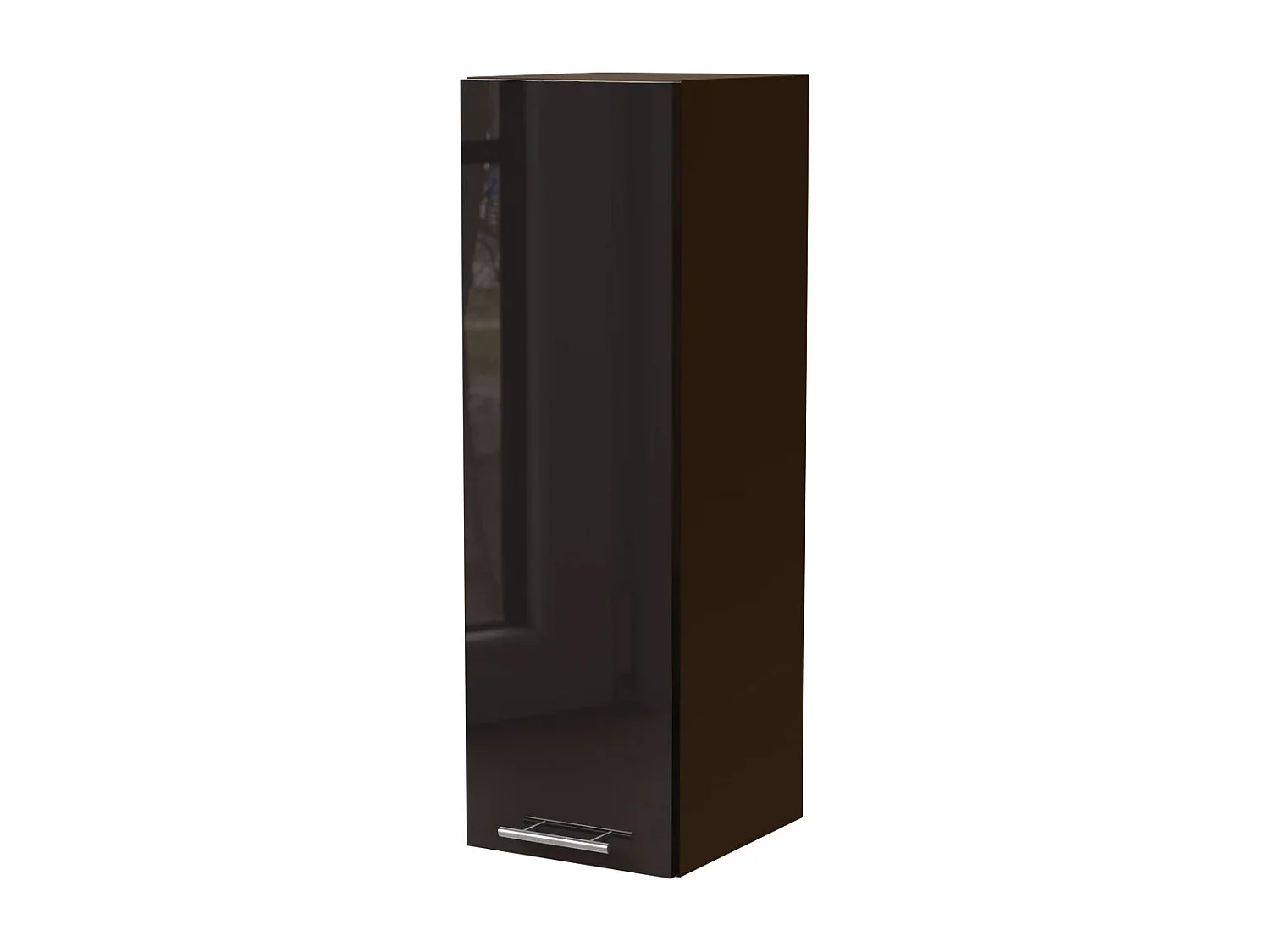 KÜCHENHÄNGESCHRANK W4/30 Essen Schwarz Hochglanz / Lava Matt 30 / 32,5 / 96cm