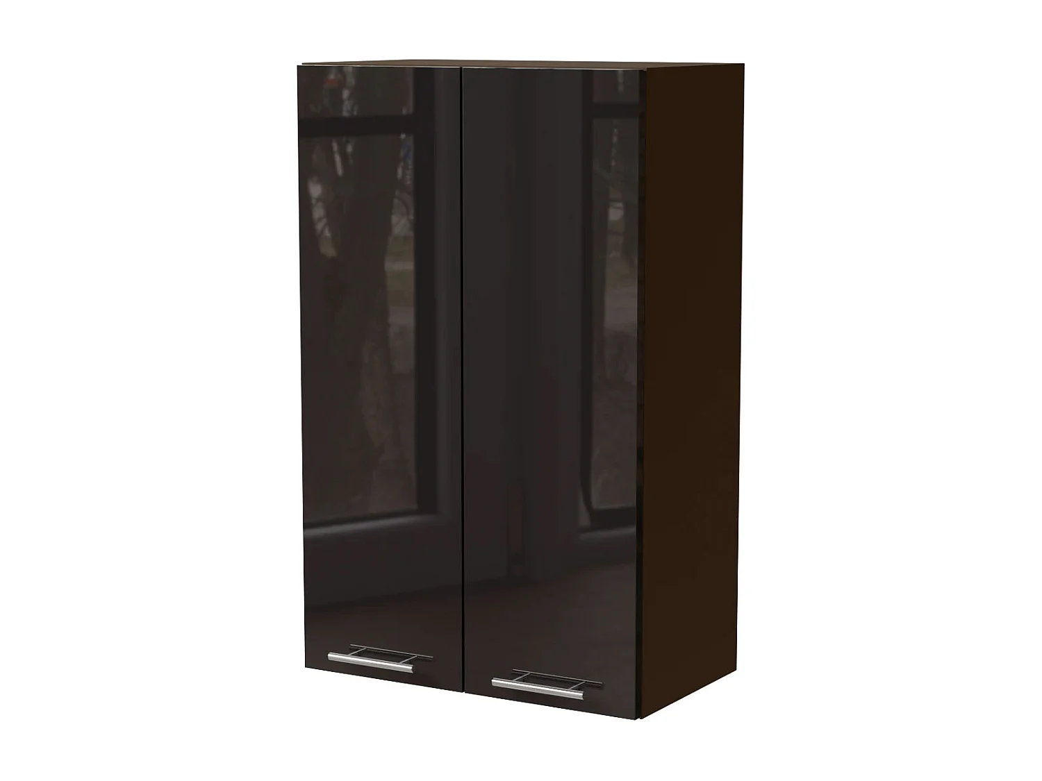 KÜCHENHÄNGESCHRANK Essen W4/60 Schwarz Hochglanz / Lava Matt 60 / 32,5 / 96cm